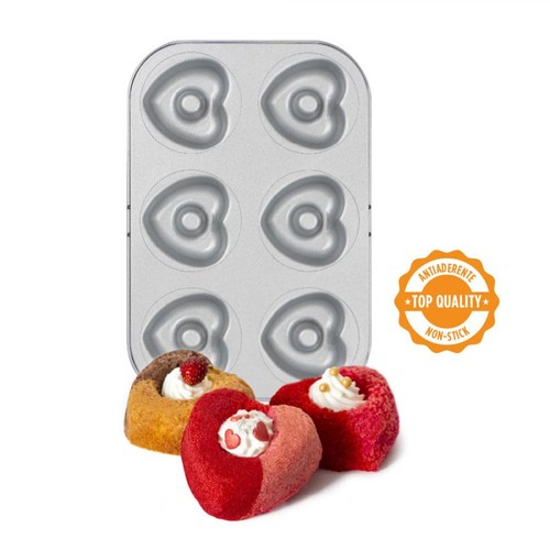 Teglia ciambelle cuore - cuore,